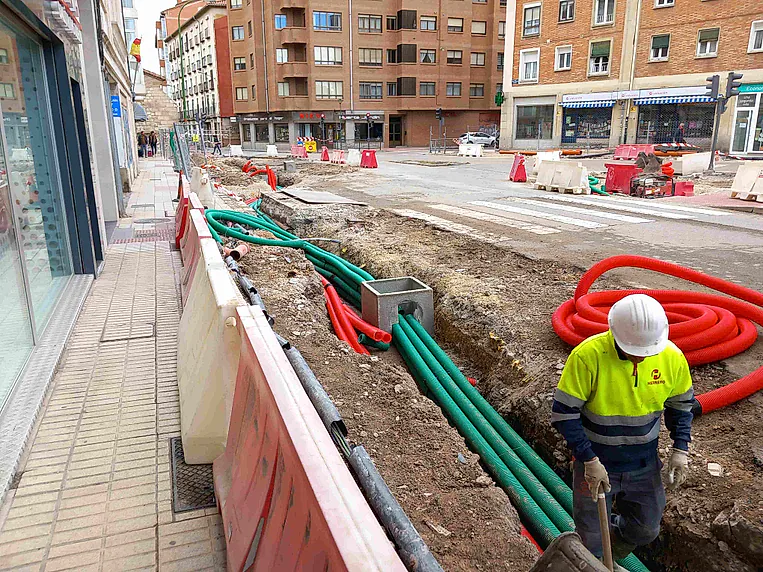 Obras en las calles Santa Clara y Progreso Herrero Temiño 1