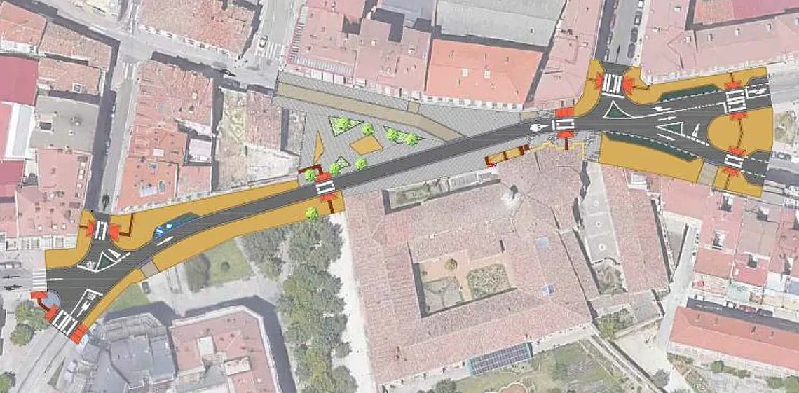 Obras en las calles Santa Clara y Progreso Herrero Temiño